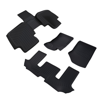 All-Weather Black Floor Mats Liner compatible for Volkswagen Atlas 2018-2025 TPE 6 Seats