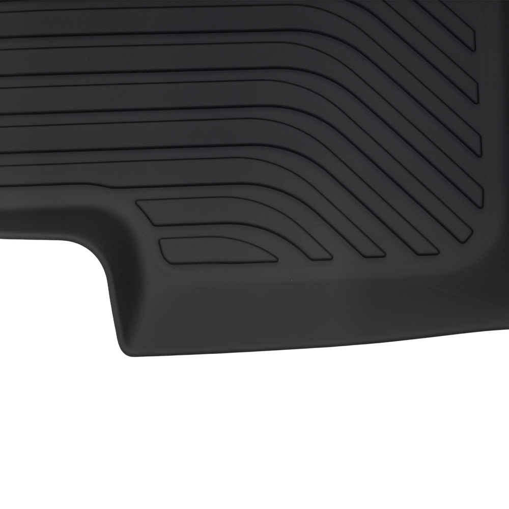 All-Weather Black Floor Mats Liner compatible for Volkswagen Atlas 2018-2025 TPE 6 Seats