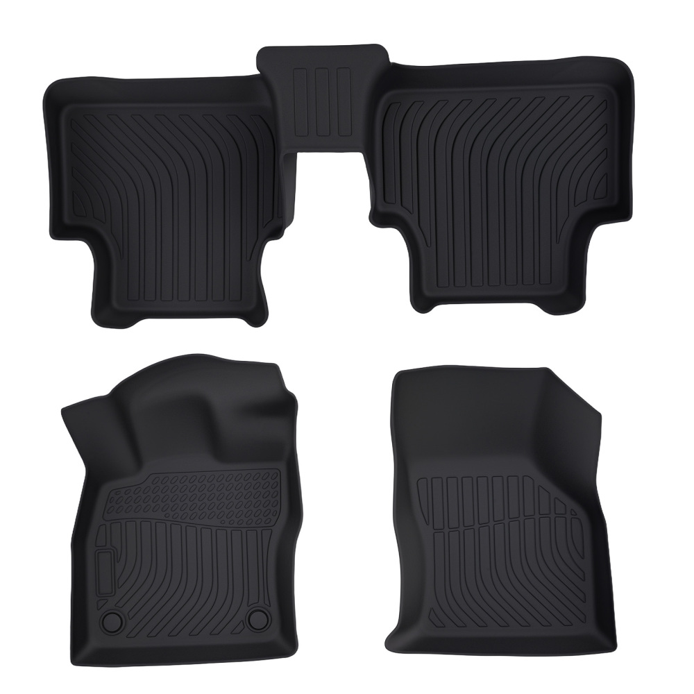 All-Weather Black Floor Mats compatible for Volkswagen Jetta 2019-2024 TPE Rubber Set