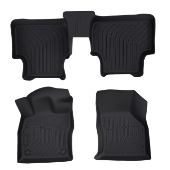 All-Weather Black Floor Mats compatible for Volkswagen Jetta 2019-2024 TPE Rubber Set
