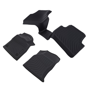 All-Weather Black Floor Mats compatible for Volkswagen Jetta 2019-2024 TPE Rubber Set