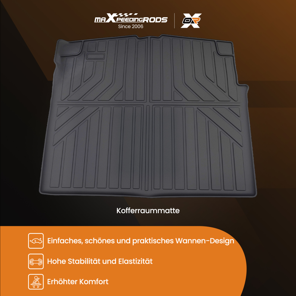 Trunk Liner Boot Mat compatible for Volvo XC60 Mk2 2017-2024 Cargo Liner Floor Waterproof