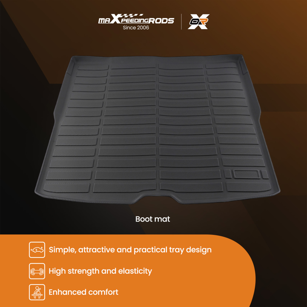 Black Boot Liner compatible for Volvo XC40 2019-2025 TPE Heavy Duty Waterproof Cargo Mat