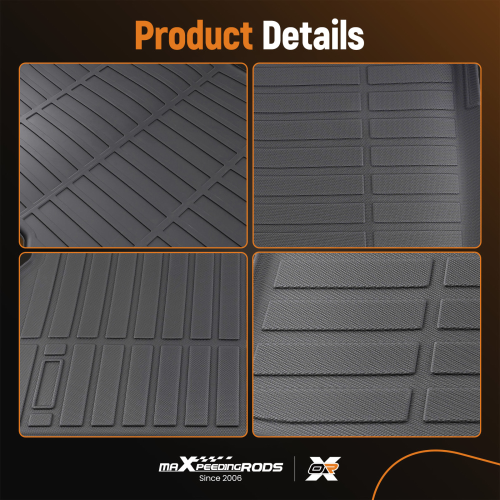 Black Boot Liner compatible for Volvo XC40 2019-2025 TPE Heavy Duty Waterproof Cargo Mat