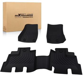 All-Weather Floor Mats compatible for Jeep Wrangler Unlimited 4-Door 2014-2017 Black