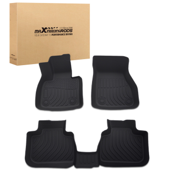 All-Weather TPE Floor Mat Set compatible for BMW X1 F48/X2 2016-2022 Black Waterproof