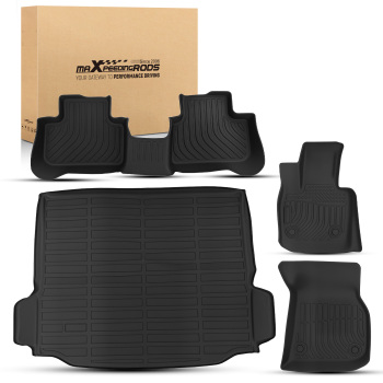 All-Weather Black Carpet Floor Mats compatible for BMW X3 2019-2024 30i M40i X3M TPE Rubber