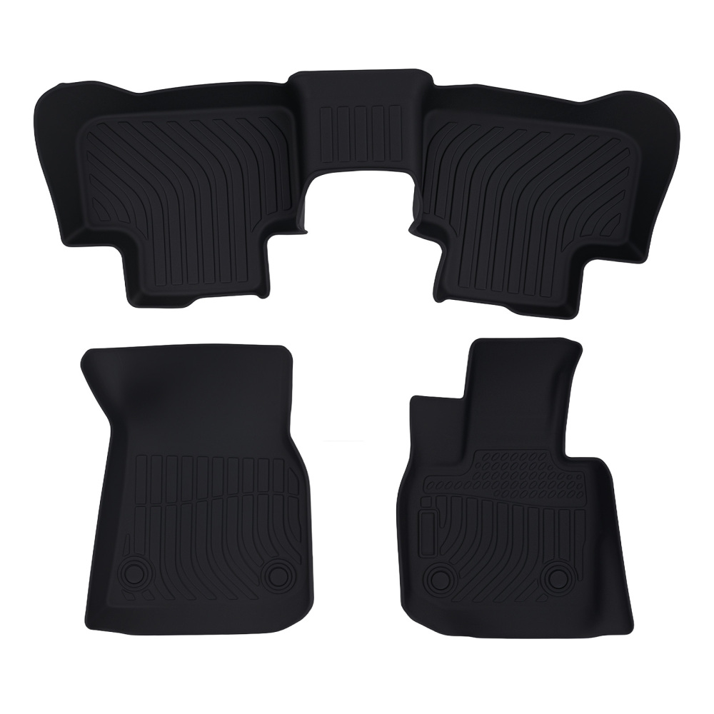 All-Weather Floor Mats compatible for BMW X3 2018-2024 X4 2019-2024 TPE Rubber Black