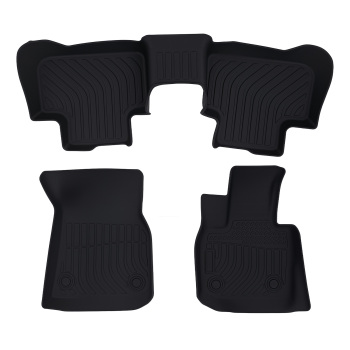 All-Weather Floor Mats compatible for BMW X3 2018-2024 X4 2019-2024 TPE Rubber Black