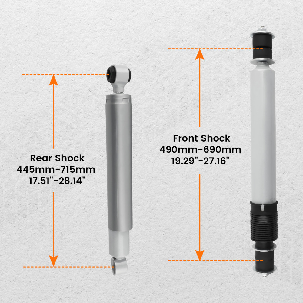 Front + Rear Heavy Duty Shock Absorbers compatible for Nissan Patrol GQ GU 1988-2016