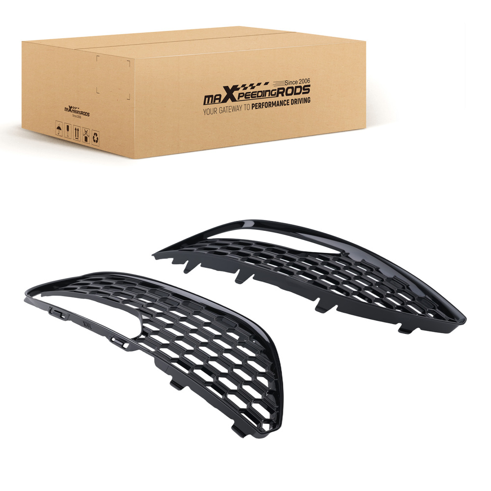 Front Fog Light Cover Grille Chrome compatible for Audi A5 S-line S5 Sportback 2018-2019