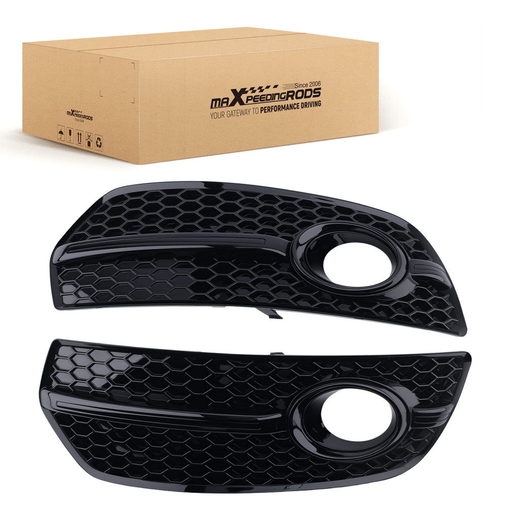 Front Bumper Fog Grille Cover compatible for Audi Q5 2009-2012 8R0807682A01C 8R0807681A01C