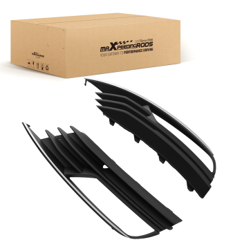 Left Right Front Bumper Fog Grille Cover Set compatible for Audi A3/A3 Quattro 2015-2016