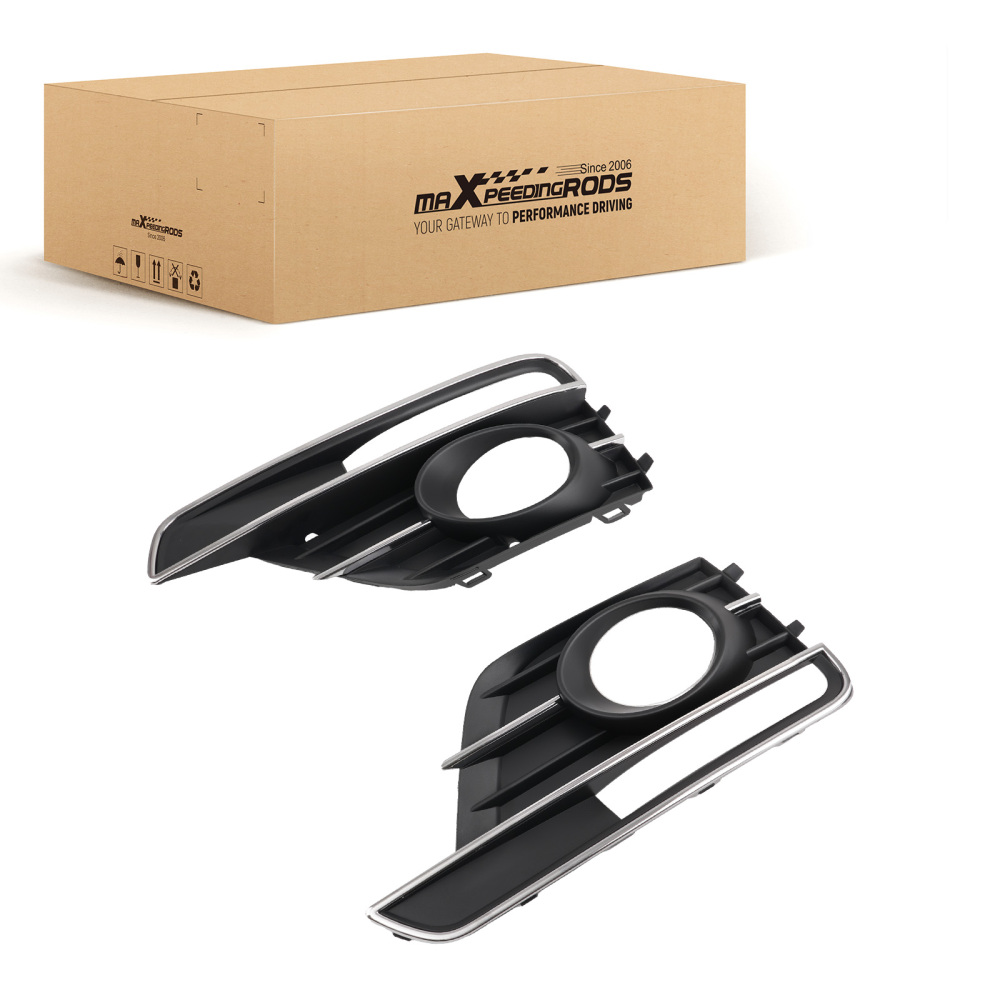 2PCS L＆R Front Bumper Fog Light Grille Cover compatible for VW Beetle 2017-2019 5C5854661K