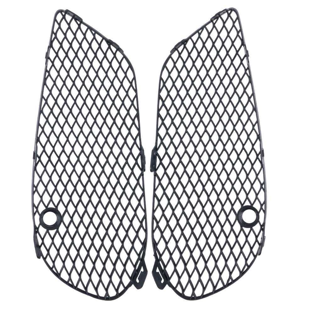 Front Bumper Fog Lamp Grille Cover Set compatible for Mercedes-Benz C-Class W205 2015-2018