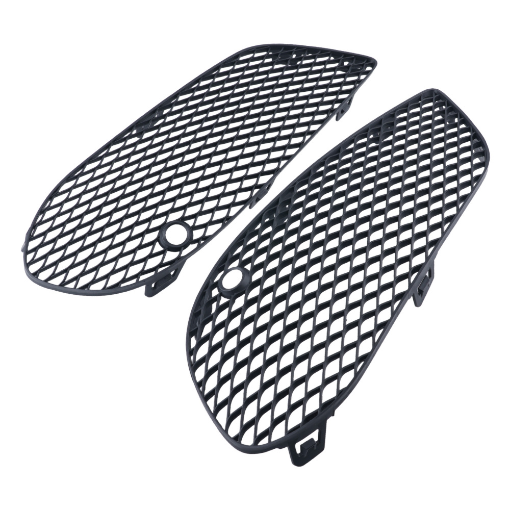 Front Bumper Fog Lamp Grille Cover Set compatible for Mercedes-Benz C-Class W205 2015-2018