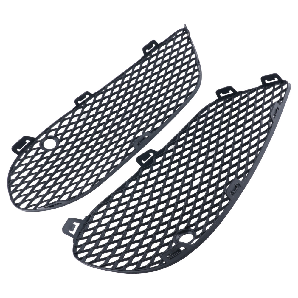 Front Bumper Fog Lamp Grille Cover Set compatible for Mercedes-Benz C-Class W205 2015-2018