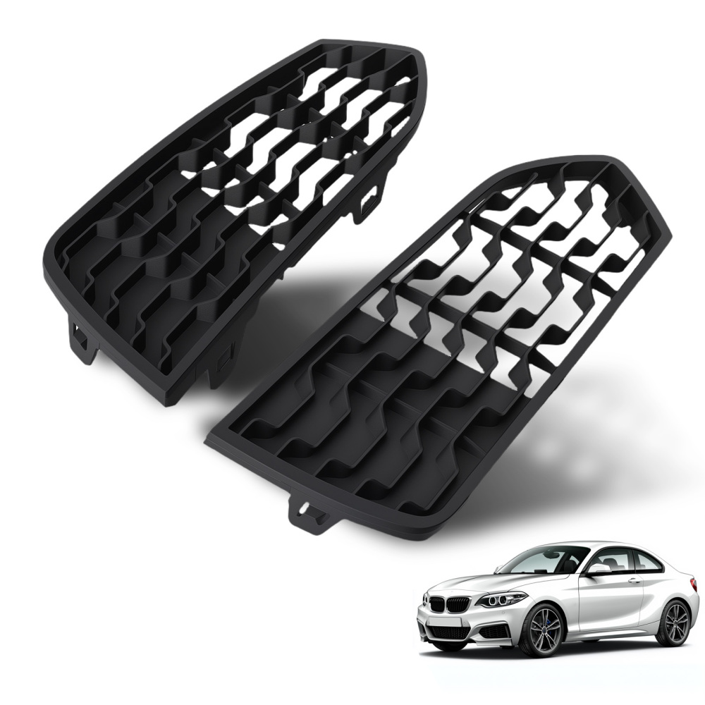 2X Fog Lamp Grille Cover compatible for BMW F22 F23 2 Series 218i 220i 228i 230i 2012-2021