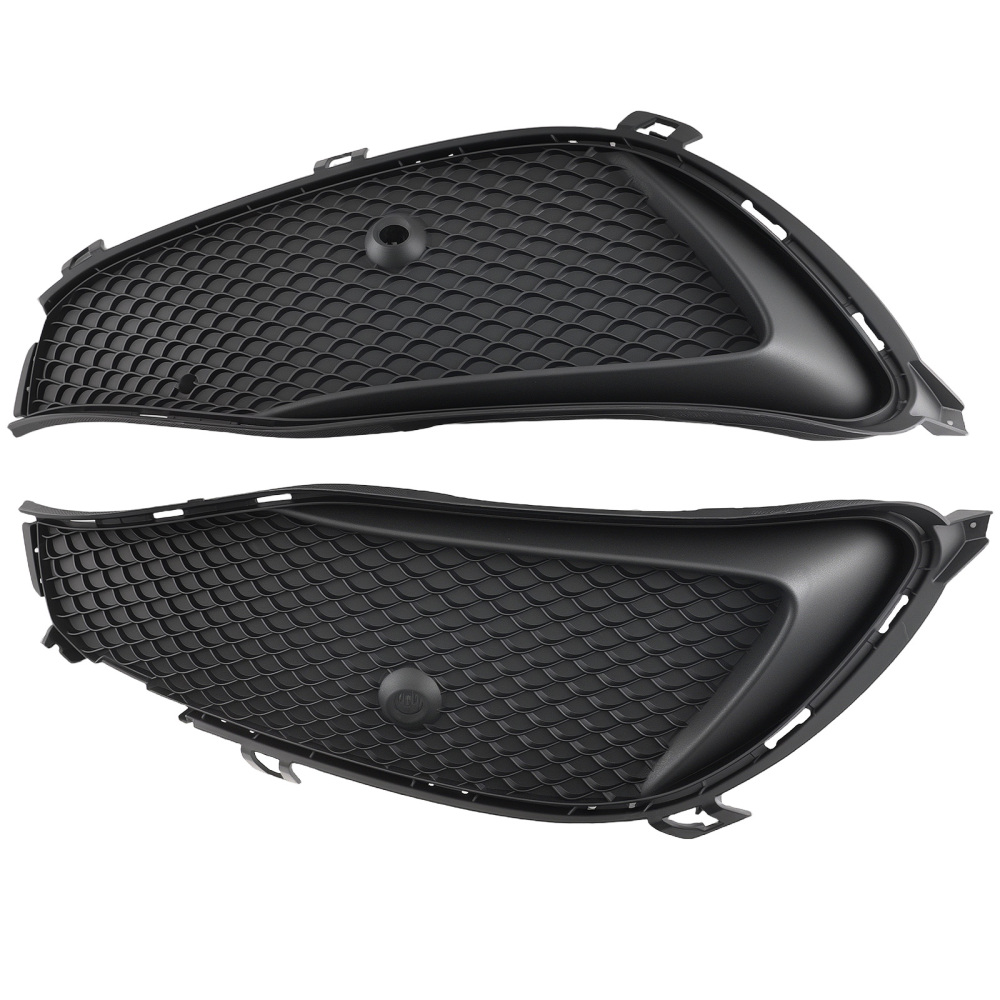 Pair Front Bumper Fog Light Grille Cover compatible for Mercedes-Benz W117 CLA 2016-2019