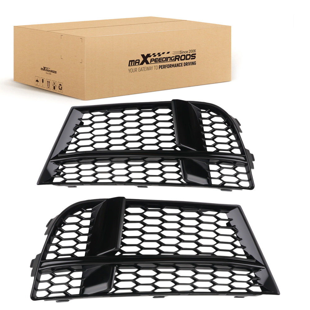 Left Right Front Bumper Fog Lamp Grille Cover compatible for Audi A3 8V 16-2020 8V3807681AE