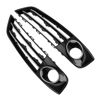 Fog Grille Cover compatible for Audi A8 D4 3.0L 4.0L 6.3L 2011-2014 4H0807679E 4H0807680E