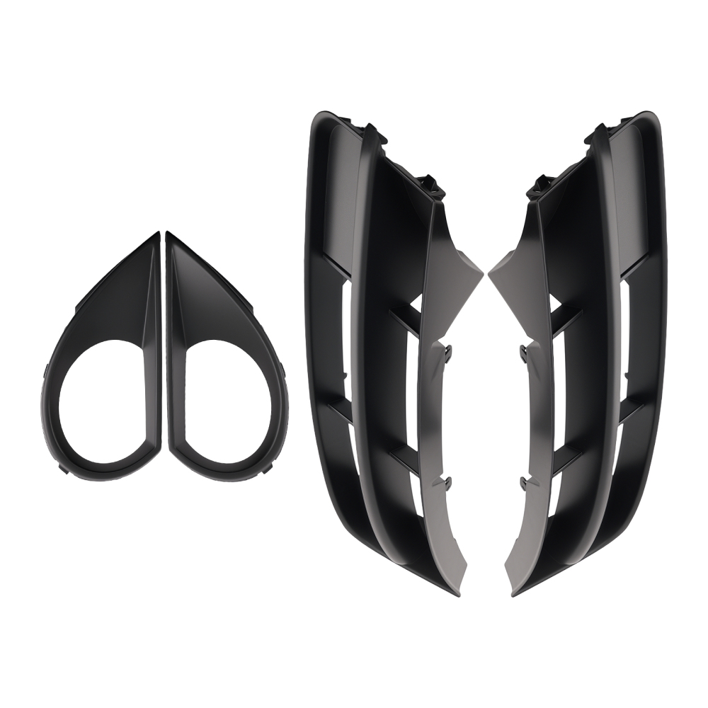 4PCS Front Bumper Fog Light Cover compatible for Audi Q7 2010-2015 4L0807681B 4L0807682B