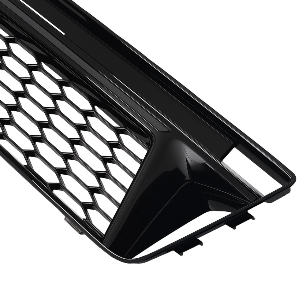 Front Bumper Fog Light Grille Cover compatible for Audi A4/S4 B9 S-LINE 2016-2018 Chrome