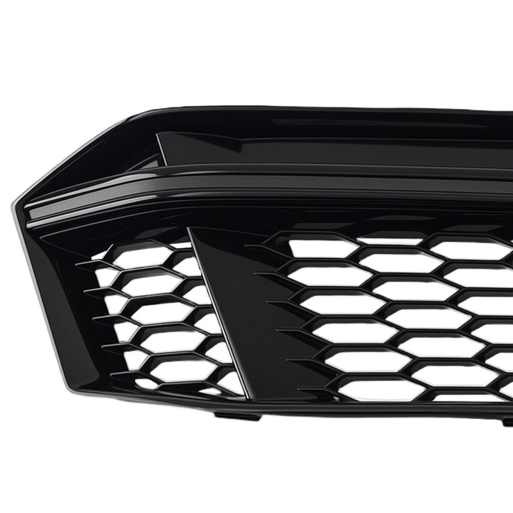 Front Bumper Fog Light Grille Cover compatible for Audi A4/S4 B9 S-LINE 2016-2018 Chrome