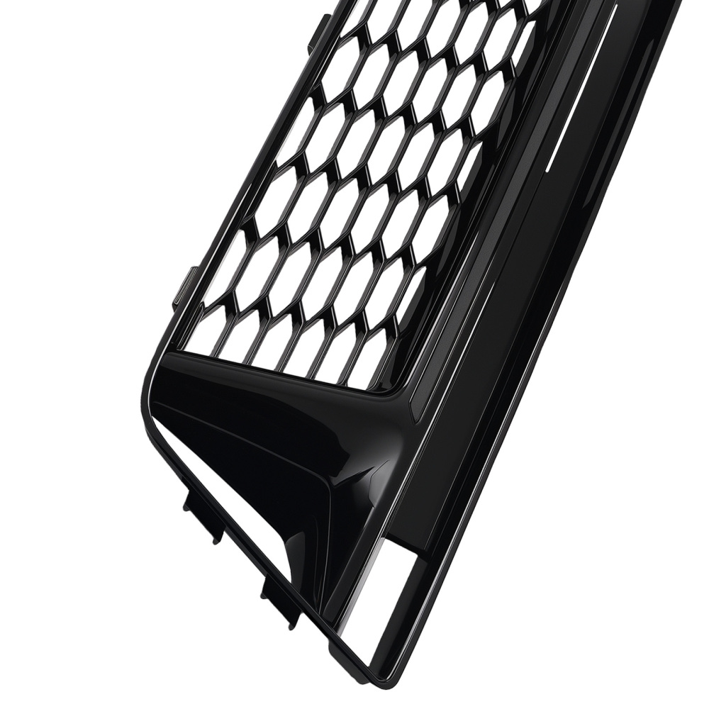 Front Bumper Fog Light Grille Cover compatible for Audi A4/S4 B9 S-LINE 2016-2018 Chrome