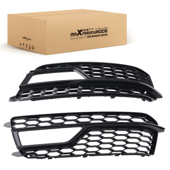 Front Bumper Fog Light Grille Cover compatible for Audi A5 S-line S5 2013-2017 8T0807681M