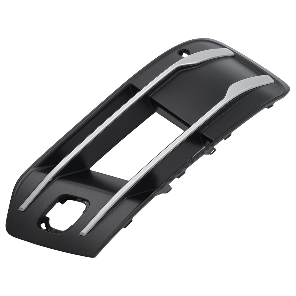 Left＆Right Front Bumper Fog Lamp Grille Cover Set compatible for Audi Q7 2016-2019 Chrome