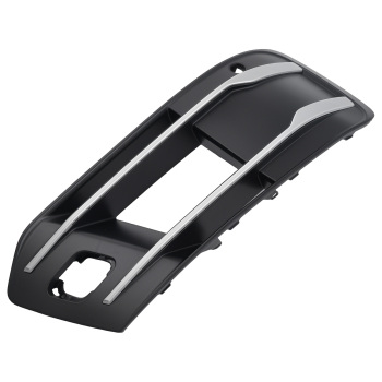 Left＆Right Front Bumper Fog Lamp Grille Cover Set compatible for Audi Q7 2016-2019 Chrome