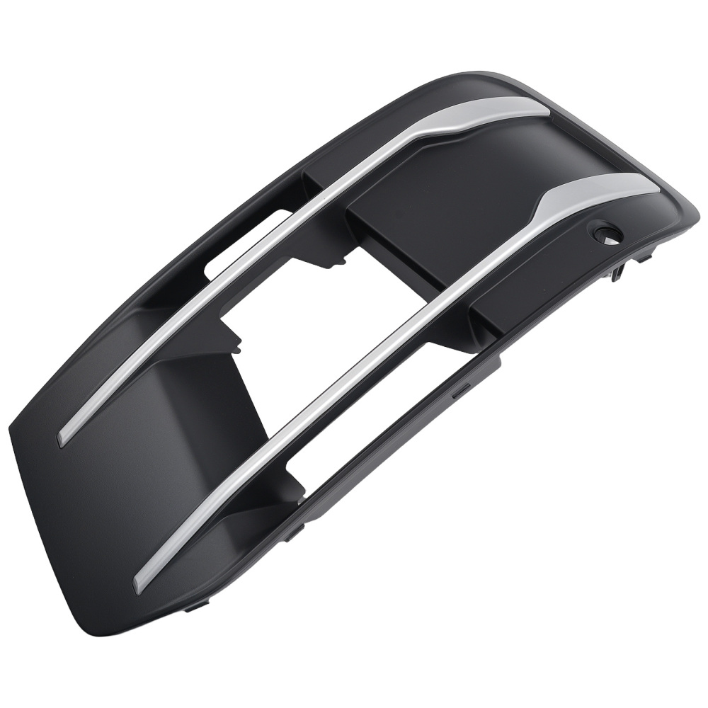 Left＆Right Front Bumper Fog Lamp Grille Cover Set compatible for Audi Q7 2016-2019 Chrome