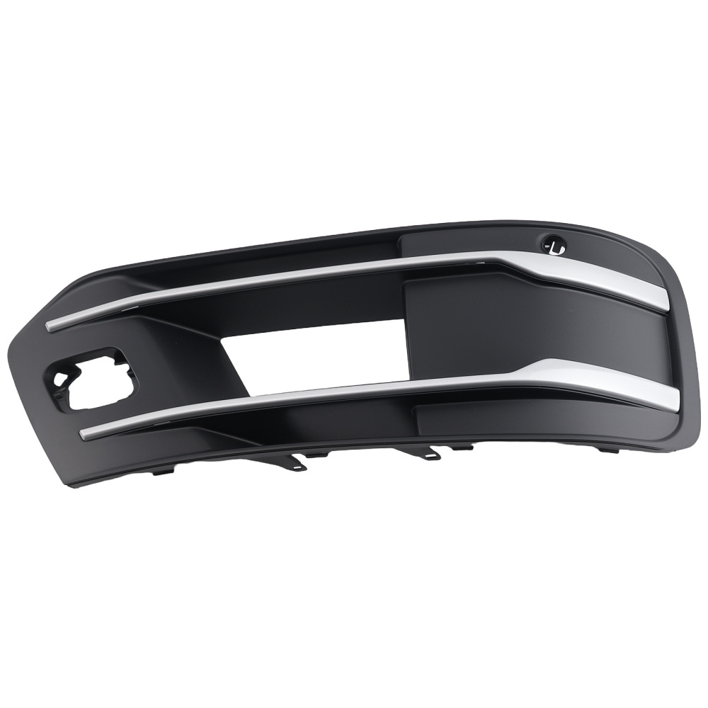 Left＆Right Front Bumper Fog Lamp Grille Cover Set compatible for Audi Q7 2016-2019 Chrome