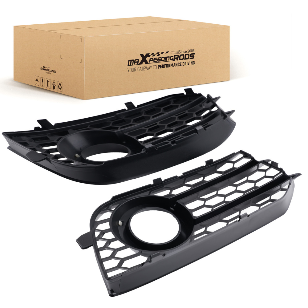 Pair Front Bumper Fog Lamp Grille Cover compatible for Audi A1 8X 1.2 1.4 TFSI 2010-2014