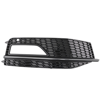 Pair Front Bumper Fog Light Grille Cover compatible for Audi A4 Sport 2013-2016 8K0807681L