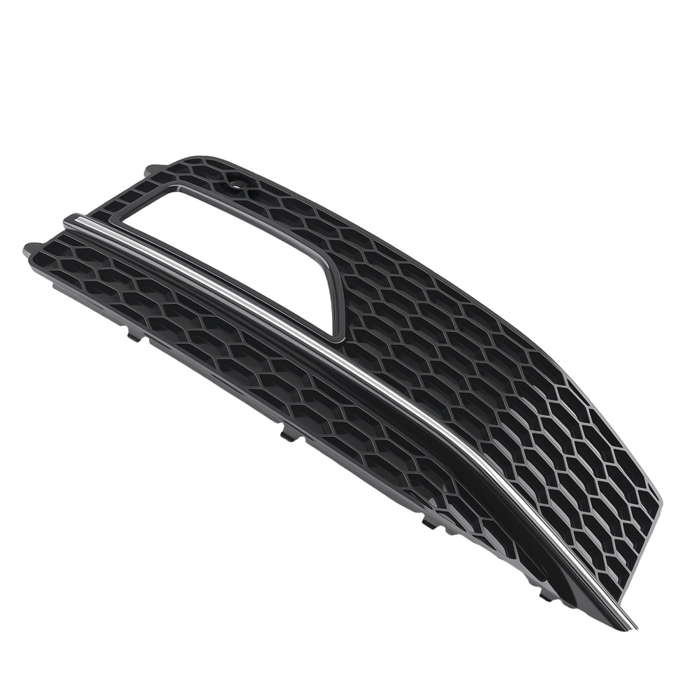 Pair Front Bumper Fog Light Grille Cover compatible for Audi A4 Sport 2013-2016 8K0807681L