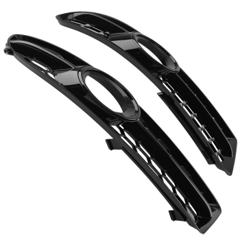 Left Right Front Bumper Fog Light Grille Cover compatible for Audi A4 B7 S-Line 2005-2008