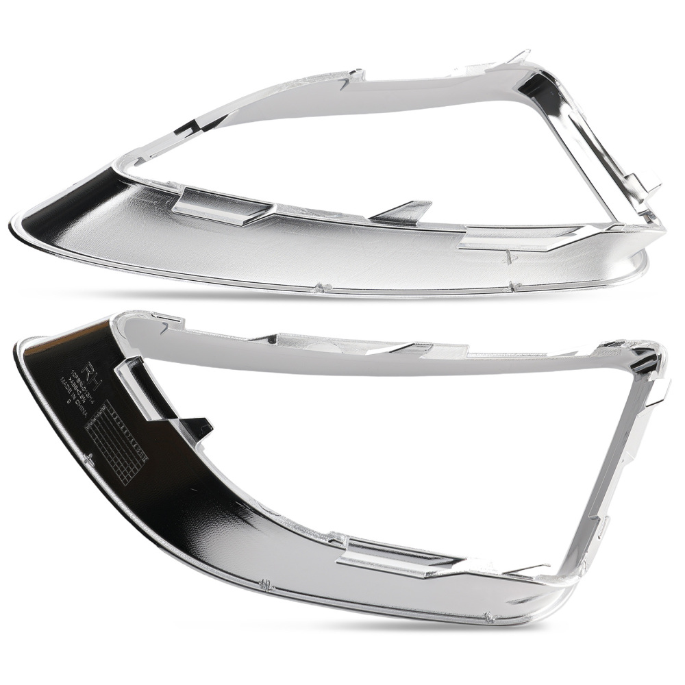 Pair Front Chrome Fog Lamp Grille Cover compatible for Ford Fusion 2010-2012 AE5Z17E811F
