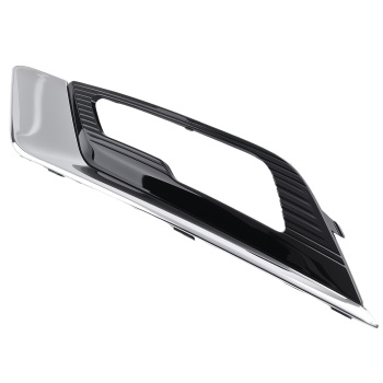 Pair Fog Lamp Grille Chrome Black compatible for Ford Fusion 2.7L V6 DOHC 2017 2018 2019