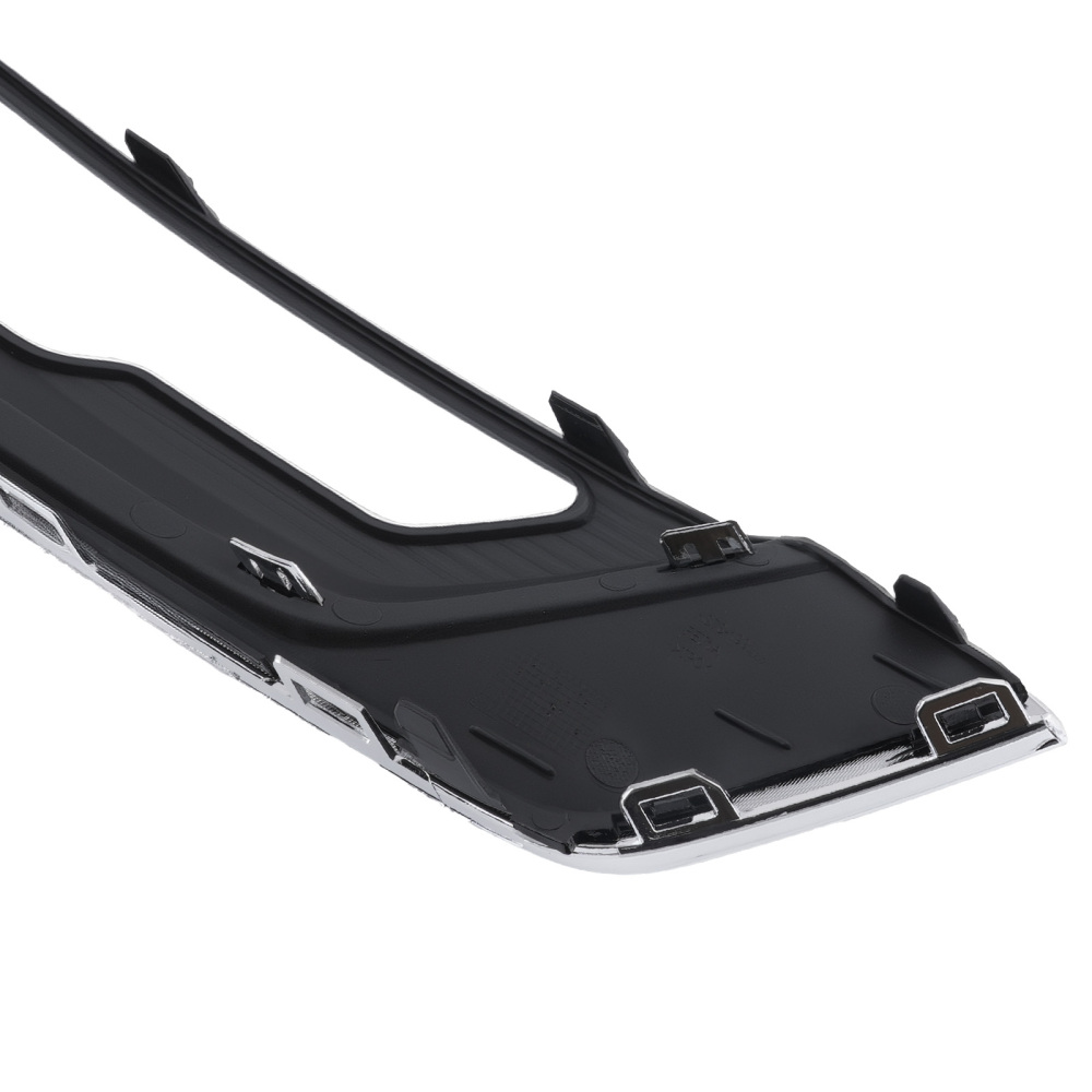 Pair Fog Lamp Grille Chrome Black compatible for Ford Fusion 2.7L V6 DOHC 2017 2018 2019