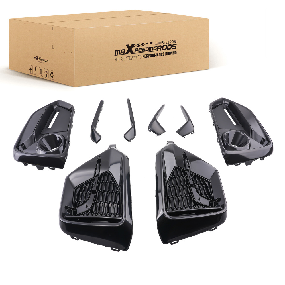 Bumper Fog Light Covers Garnish w/ Trim Covers compatible for Honda Civic Type R 2.0L 16-21