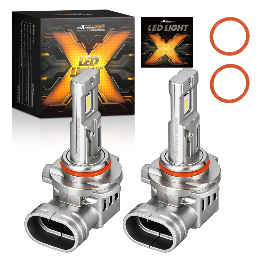 2pcs 9005 LED Headlight Bulb Kit High Beam compatible for White Super Bright 6500K 28000LM