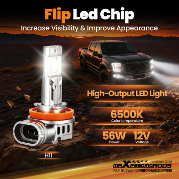 H11 LED Headlight Bulb Light Low Beam 6500K compatible for White PlugPlay for Pickup, Truck