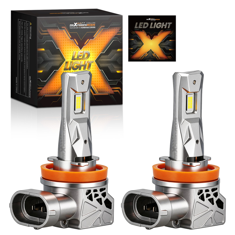 2PCS H11 LED Headlight Kit Low Beam Super Bright 6500K compatible for White Bulb 45000LM