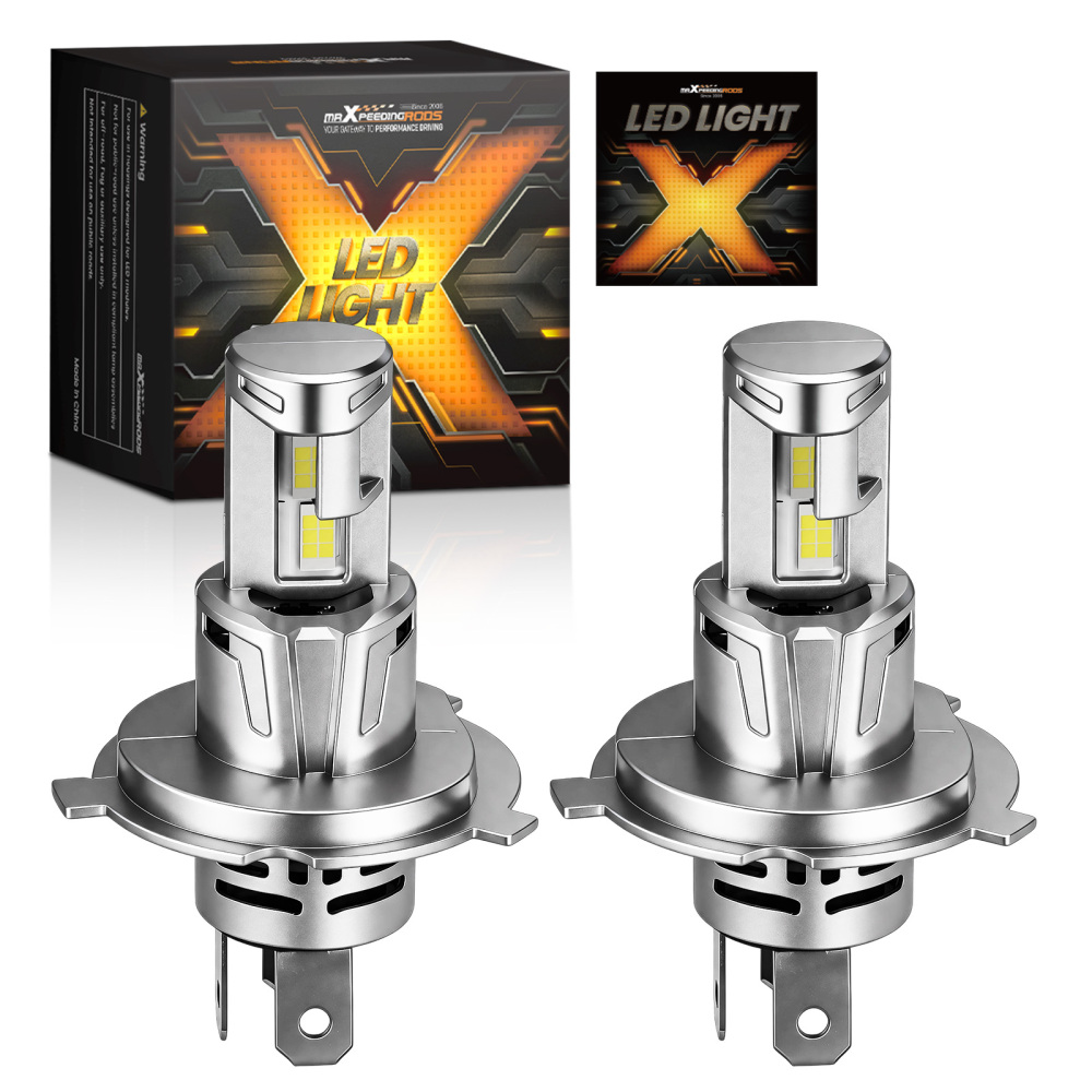 2x H4 9003 Super compatible for White 80000LM Kit LED Headlight Bulb High Low Beam Combo