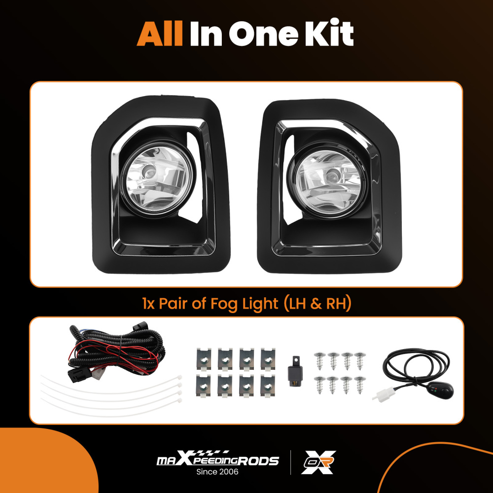 Fog Lights Front Bumper Lamps compatible for GMC Sierra 2500HD 3500HD 2015-2019 with Bulbs