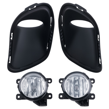 Fog Light+Light Cover compatible for Jeep Cherokee 2014-2018 68203220AA 68203221AA w/ Bulbs