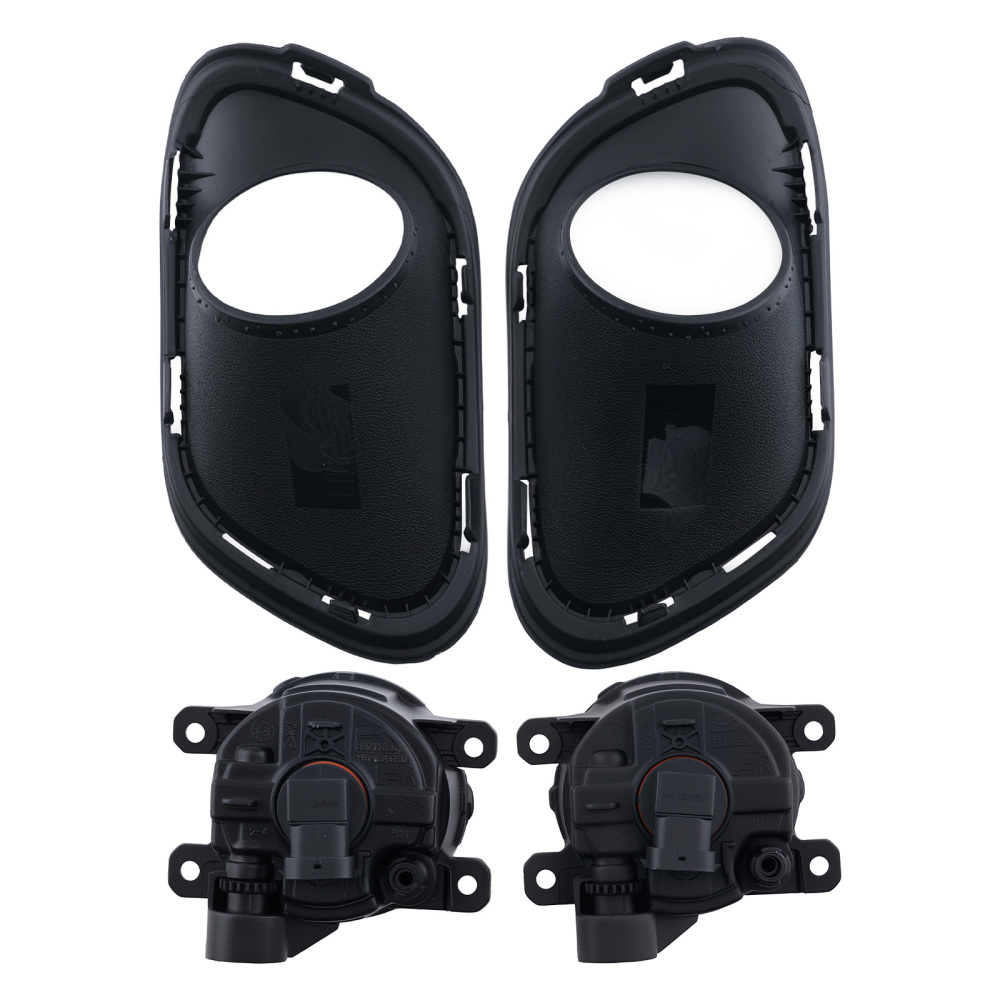 Fog Light+Light Cover compatible for Jeep Cherokee 2014-2018 68203220AA 68203221AA w/ Bulbs