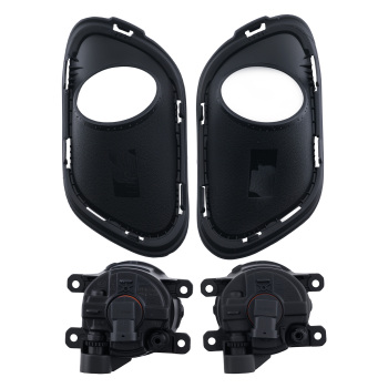 Fog Light+Light Cover compatible for Jeep Cherokee 2014-2018 68203220AA 68203221AA w/ Bulbs